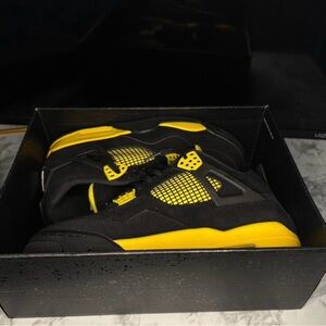 Jordan Black and Yellow Sneakers